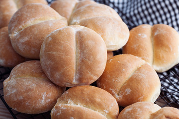 fresh homemade buns