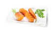 carotte isolé sur fond blanc