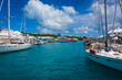 Yachts and sailboats docked in St George's harbor, Bermuda