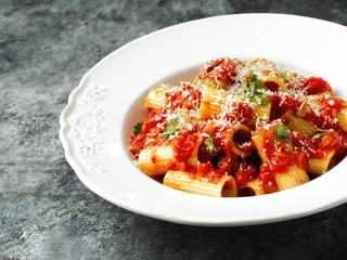 Sticker - rustic italian rigatoni pasta in tomato sauce