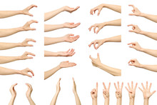 Set Of Woman's Hand Measuring Invisible Items