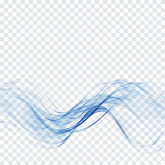 Transparent blue wave of water.Abstract waves background