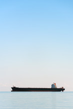 Oil Tanker Ship In The Morning Light