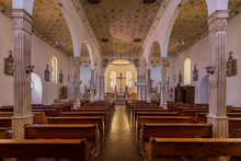 Interior Of The San Elizario Presidio Chapel In San Elizario, Texas