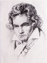Portrait Of Ludwig Van Beethoven.