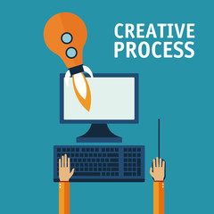 Poster - Creative process design icon vector illustration graphic design