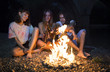 © David Aguero/ADDICTIVE STOCK - Friends with beer at bonfire