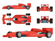 Different sides of sport cars. Vector illustration isolated