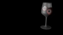 Glass For A Halloween Party. 3D Rendering
