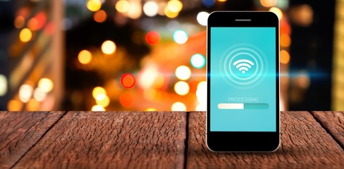 Poster - Composite image of smart phone with blank screen