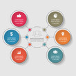 © vecarto - Vector infographic template for diagram, graph, presentation, chart, business concept with 6 options.