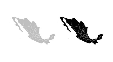 Wall Mural - Mexico Regions Map