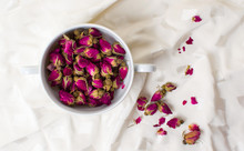 Small Rose Tea Flowers In A Cup