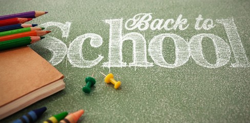Poster - Composite image of back to school text against white background