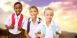 © vectorfusionart - Composite image of portrait of students in uniforms