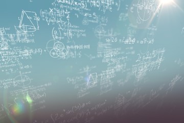 Composite image of mathematical complicated formulas