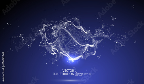 Fotografía Futuristic globalization interface, a sense of science and technology abstract graphics