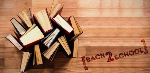Poster - Composite image of back to school text over white background