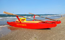 Rimini - Rescue Boat At A Beach