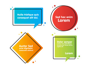 Poster - Quote text bubble. Commas, note, message and comment.