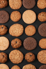 Canvas Print - Various cookies on black