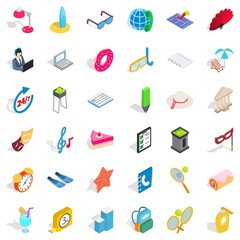 Poster - Mask icons set, isometric style