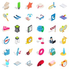Poster - Show icons set, isometric style
