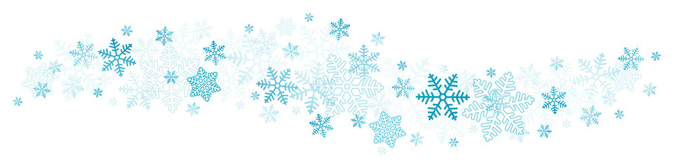 Wall Mural - Blue Snowflakes Border