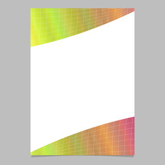 Poster - Modern abstract colored gradient curved grid page template - vector flyer background graphic design