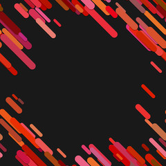 Poster - Geometrical random rounded diagonal stripe pattern background - vector design form red lines with various width and length