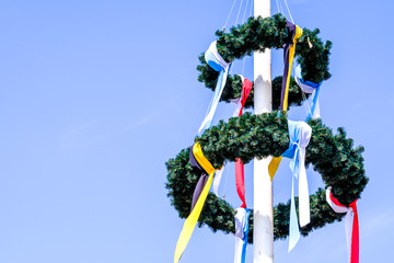 Wall Mural - typical bavarian maypole