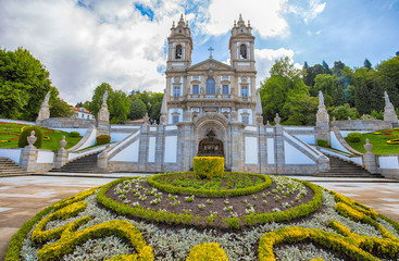 Wall Mural - BRAGA, PORTUGAL - JUNE 18, 2016: The neoclassical Basilica of Bom Jesus do Monte in Braga, Portugal.