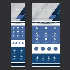 Poster - Responsive One Page Website Template - World Map Header Design - Desktop and Mobile Version