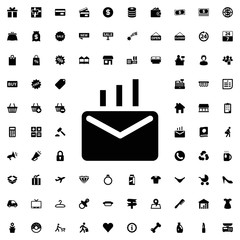 Wall Mural - Mail icon. set of filled shopping icons.