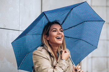 Wall Mural - Enjoying rainy day