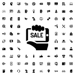 Canvas Print - Sale icon. set of filled marketing icons.