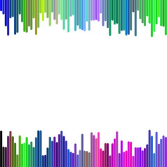 Poster - Modern colorful background design from vertical rounded stripes - abstract vector graphic