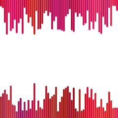 Poster - Abstract background from vertical stripes in red tones - vector graphic design on white background