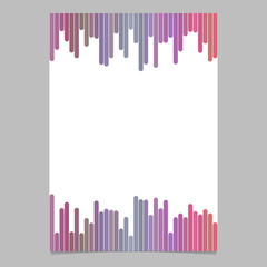 Poster - Flyer template design from vertical rounded stripes - vector document, stationery illustration with white background