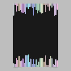 Poster - Flyer template design from colorful vertical rounded stripes - vector document, stationery illustration with black background