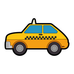 Sticker - taxi service isolated icon