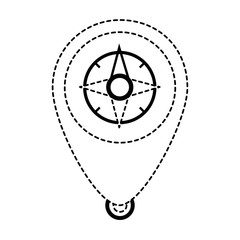 Sticker - pointer location with compass