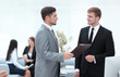 © ASDF - Manager conveys to the employee the documents in the office
