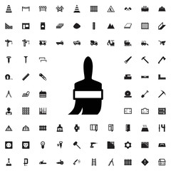 Poster - paint brush icon. set of filled construction icons.