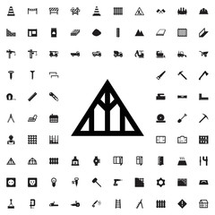 Canvas Print - Roof icon. set of filled construction icons.