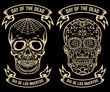 © liubov - Day of the dead. Dia de los muertos. Set of the sugar skulls. Design elements for poster, greeting card, banner. Vector illustration