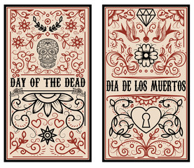 Day of the dead. Dia de los muertos. Set of banner templates.