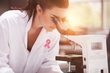 Poster - Composite image of breast cancer awareness ribbon