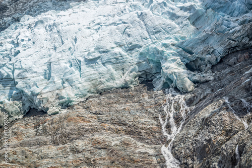 Fotografia, Obraz Close up on the lower end of The Bossons glacier, in Chamonix Mont Blanc Massif,