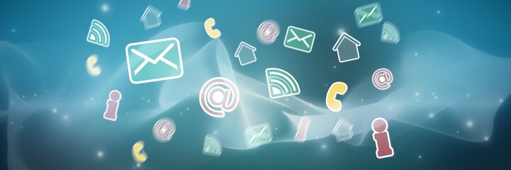 Poster - Composite image of contact icon 